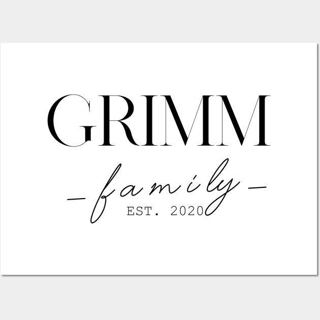 Grimm Family EST. 2020, Surname, Grimm Wall Art by ProvidenciaryArtist